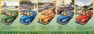 Renault 4CV. Advertising in the Netherlands 1954