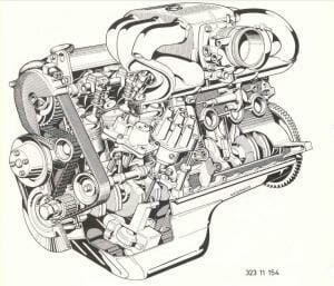 BMW M20 6-cylinder K-Jetronic injection engine