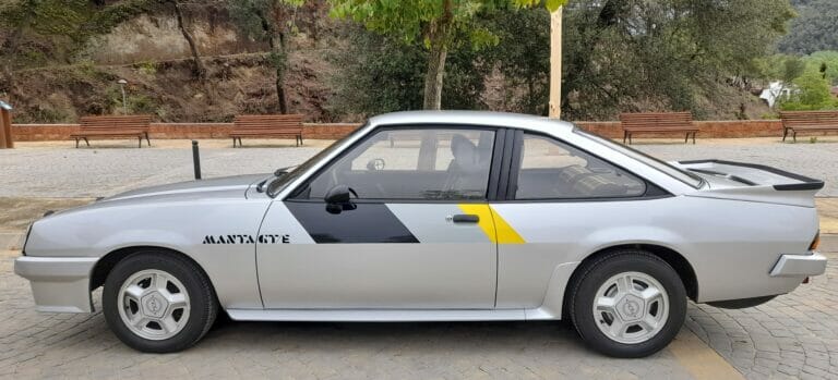 Opel Manta GTE. Available for rental, photos, filming, footage.