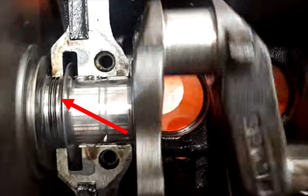Renault Dauphine engine - Cigüeñal "cola de cerdo" para control del aceite (version nueva)