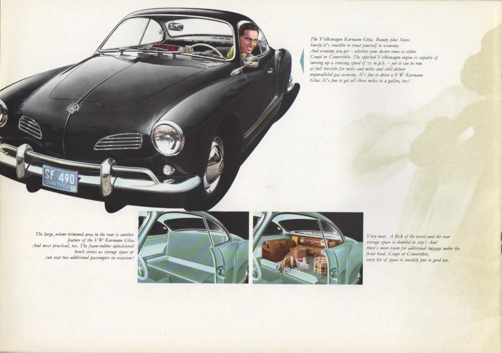 VW Karmann Ghia type 14 coupe publicidad