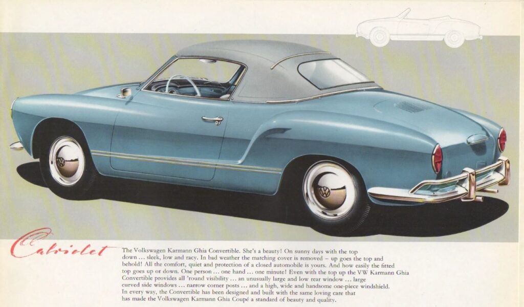 vw karmann ghia type 14 cabrio publicidad